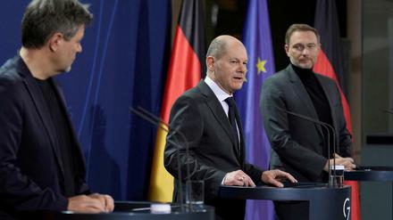 Zwischen Bundeskanzler Olaf Scholz von der SPD und seinen Ampel-Partnern knirscht es.