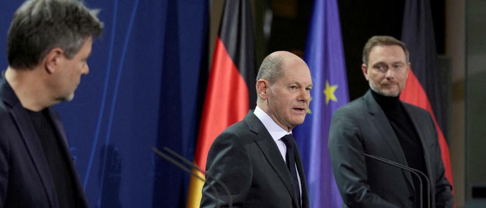 Zwischen Bundeskanzler Olaf Scholz von der SPD und seinen Ampel-Partnern knirscht es.