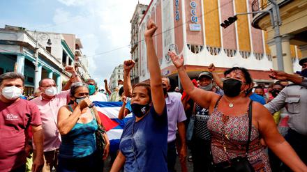 Protest in Havanna am 11. Juli 2021