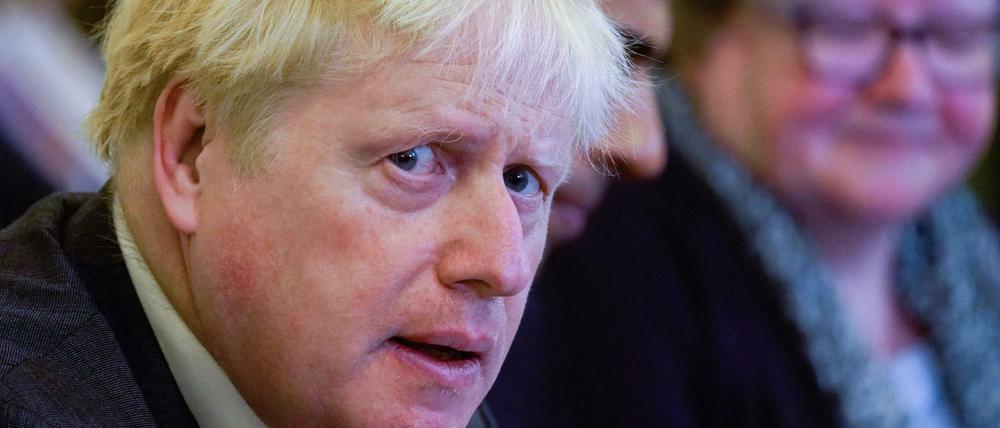 Der britische Premier Boris Johnson bei einer Kabinettssitzung in London. 