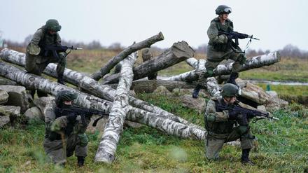 Marineinfanteristen der Baltischen Flotte der russischen Marine trainieren in Kaliningrad (Archivbild).