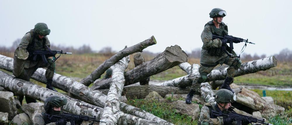 Marineinfanteristen der Baltischen Flotte der russischen Marine trainieren in Kaliningrad (Archivbild).