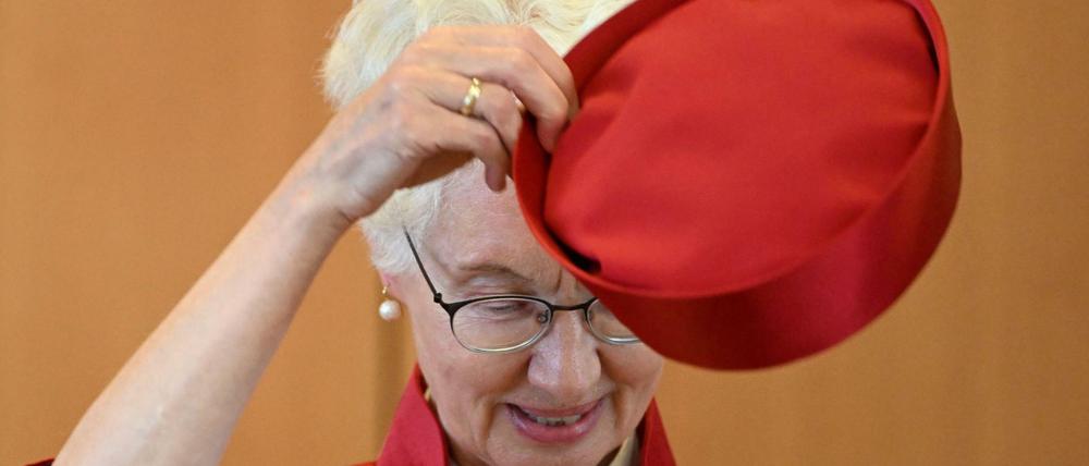 Doris König, Vorsitzende des Zweiten Senats beim Bundesverfassungsgericht, am Mittwoch bei der Urteilsverkündung.