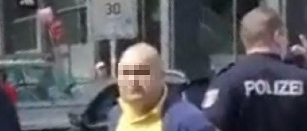 Gor H. bei der Festnahme nach der Amoklauf.