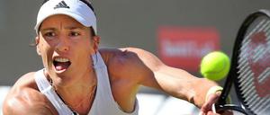 Andrea Petkovic schaffte erst einen "Meilenstein" in Berlin, schied dann aber in der zweiten Runde aus.
