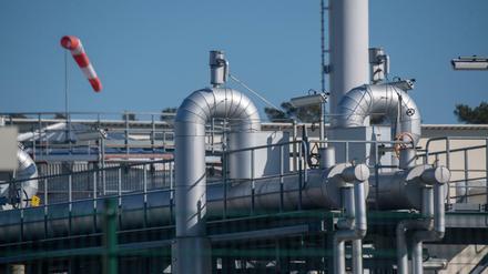 Rohrsysteme sind in der Gasempfangsstation der Ostseepipeline Nord Stream 1 zu sehen. 