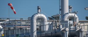 Rohrsysteme sind in der Gasempfangsstation der Ostseepipeline Nord Stream 1 zu sehen. 