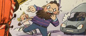 Kindskopf. Eine Szene aus „Papa macht alles falsch“.