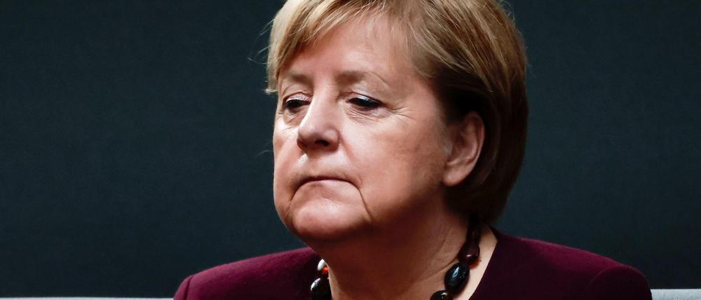 Angela Merkel im Bundestag, Oktober 2021