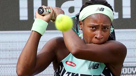 Die US-Amerikanerin Coco Gauff bei den Bett1Open in Berlin..