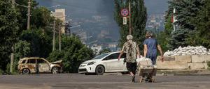 Straßenszene in Lysychansk in der Region Luhansk (Foto vom 10. Juni 2022)