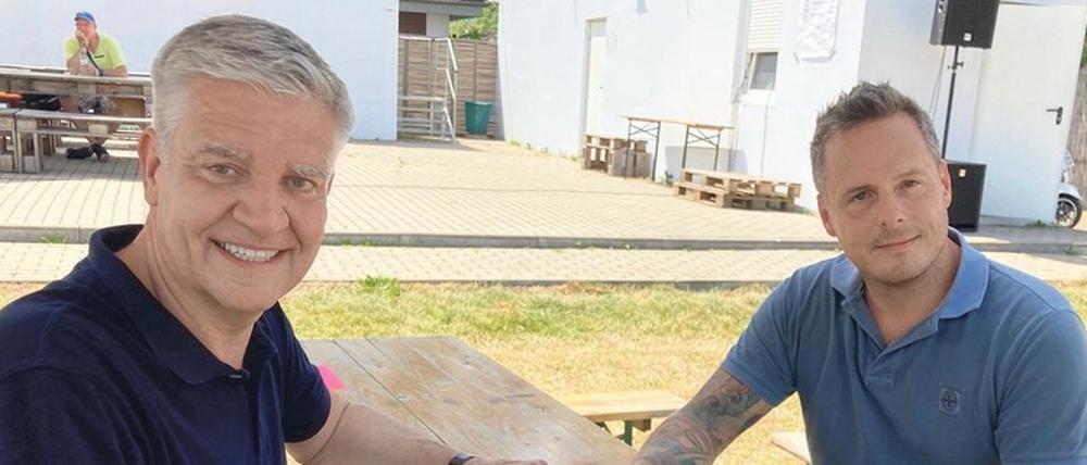 Zwei Mann, ein Ziel. Frank Steffel (links) und Kay Bernstein wollen Präsident von Hertha BSC werden.