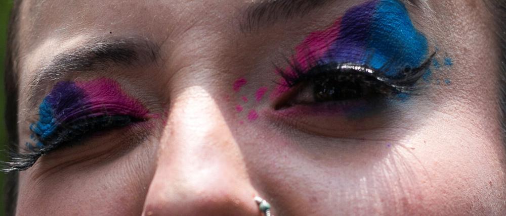Demonstrieren für Rechte der LGBTQ. 