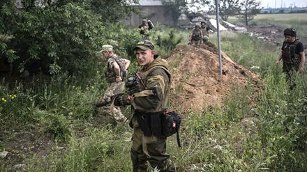 Ukrainische Soldaten im Donbass