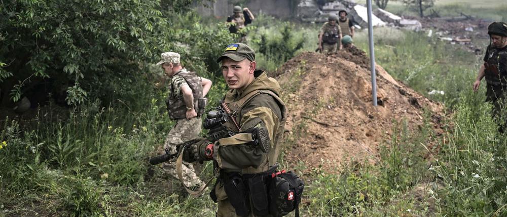 Ukrainische Soldaten im Donbass