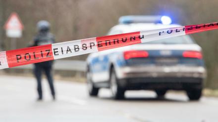 Straßensperre nach dem Polizisten-Mord in Kusel.