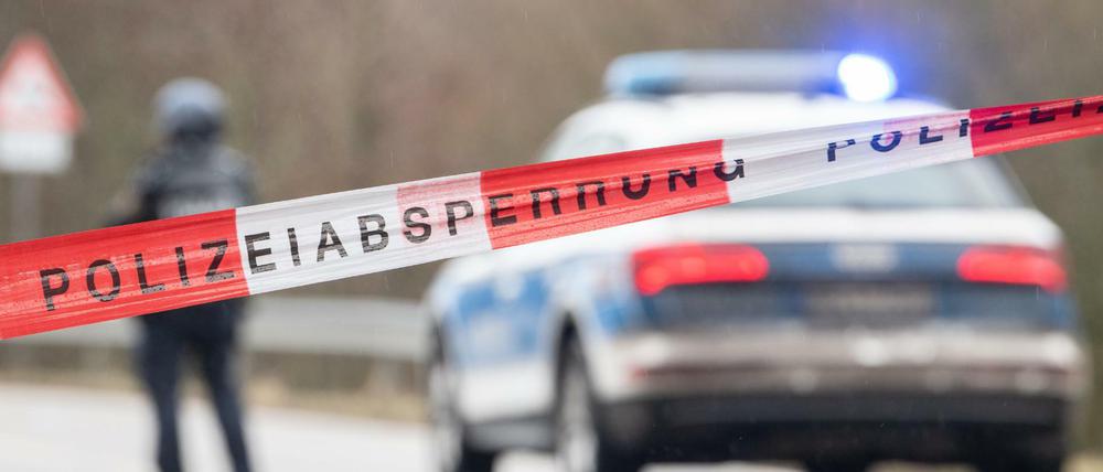 Straßensperre nach dem Polizisten-Mord in Kusel.