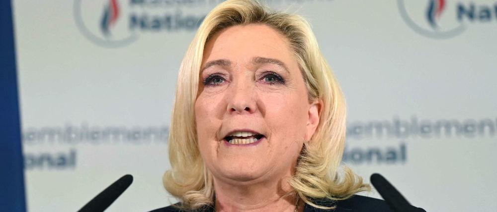 Die Fraktionsvorsitzende des Rassemblement National (RN) Marine Le Pen.