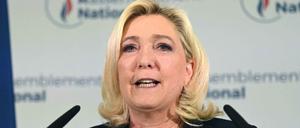 Die Fraktionsvorsitzende des Rassemblement National (RN) Marine Le Pen.