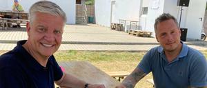 Konkurrenz belebt das Geschäft. Frank Steffel (links) und Kay Bernstein kandidieren um das Amt des Präsidenten bei Hertha BSC.