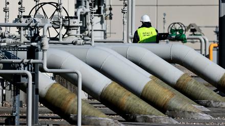 Rohre von Nord Stream 1 in Lubmin, Deutschland, am 8. März 2022.