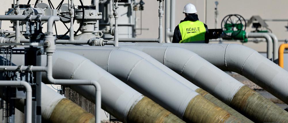 Rohre von Nord Stream 1 in Lubmin, Deutschland, am 8. März 2022.