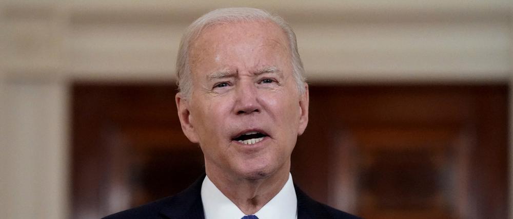 US-Präsident Joe Biden während eines Pressestatements zum Abtreibungsrecht.