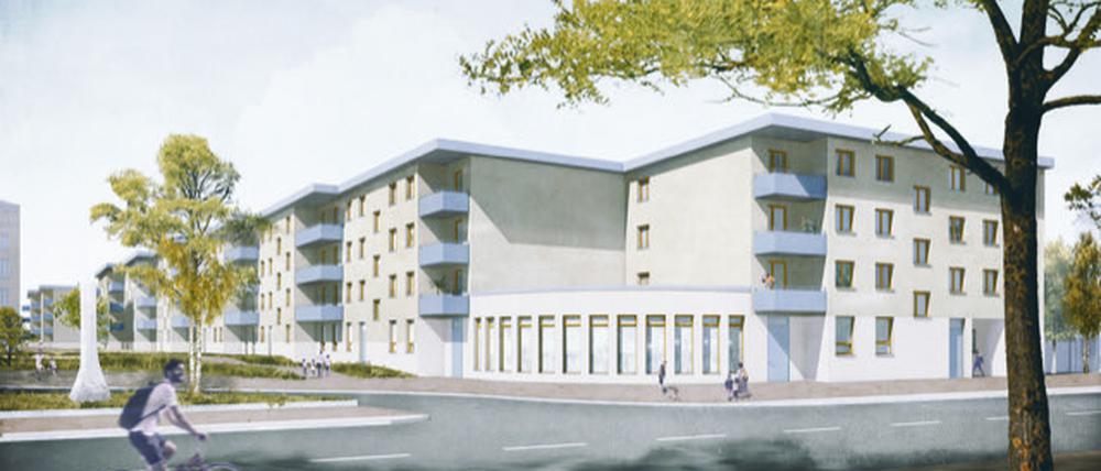 Die WBM errichtet einen Neubau im Norden Spandaus, der in der Erstnutzung Wohnraum für Geflüchtete bieten soll.