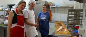 Drei Mitarbeiter:innen der Bäckerei Siebert in Berlin Prenzlauer Berg.