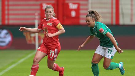 Katja Orschmann (links) führte Union in der Regionalliga auf Rang drei, spielt zukünftig allerdings in den USA.