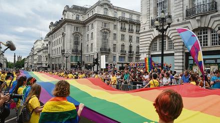 So voll wie 2019 soll es auch dieses Jahr beim Londoner Gay Pride werden. 