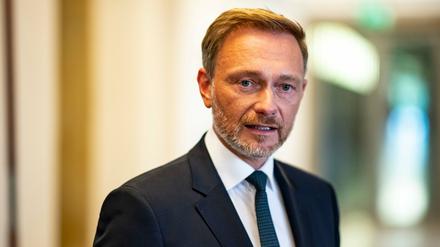 Christian Lindner am 7. Juni bei einem Statement zur Übergewinnsteuer (Archivbild).