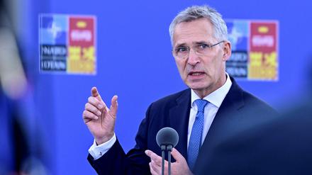 Nato-Generalsekretär Jens Stoltenberg beim Gipfel in Madrid.