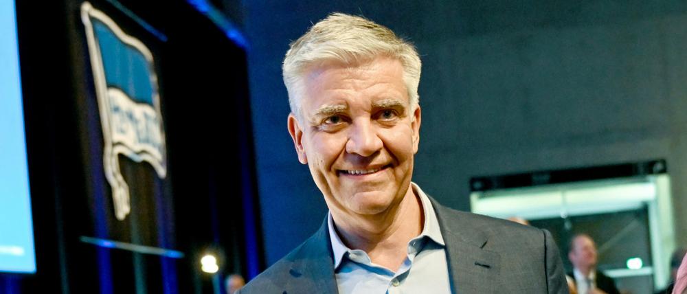 Frank Steffel wollte Präsident von Hertha BSC werden, unterlag aber gegen Kay Bernstein. Nun bleibt er doch bei den Füchse-Handballern.