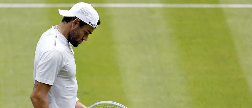 Matteo Berrettini war lange verletzt, gewann danach sofort die Turniere in Stuttgart und Halle. Nun muss er für Wimbledon passen.