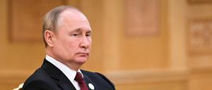Wladimir Putin, Präsident von Russland, beim Treffen am Rande des Gipfels der Anrainerstaaten des Kaspischen Meeres