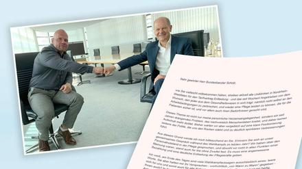 Ricardo Lange erinnert Olaf Scholz in einem offenen Brief an dessen Versprechen.