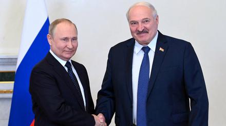 Der russische Präsident Putin empfing den belarussischen Staatschef Lukaschenko erst Ende Juni.