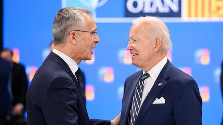 Jens Stoltenberg und Joe Biden.