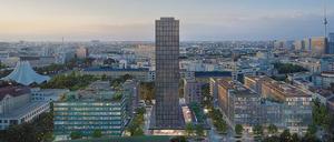 Autofreies Quartier mit zwei Tiefgaragen. „Die Macherei Berlin-Kreuzberg“ ist seit 2021 im Bau. Das Hochhaus erhielt jetzt eine Umbaugenehmigung, neu entstehen das „Zero Co2-Haus“ (links) sowie das „Holz-Carré“ in Holz-Hybrid-Bauweise. Grafiken: Art-Invest Real Estate