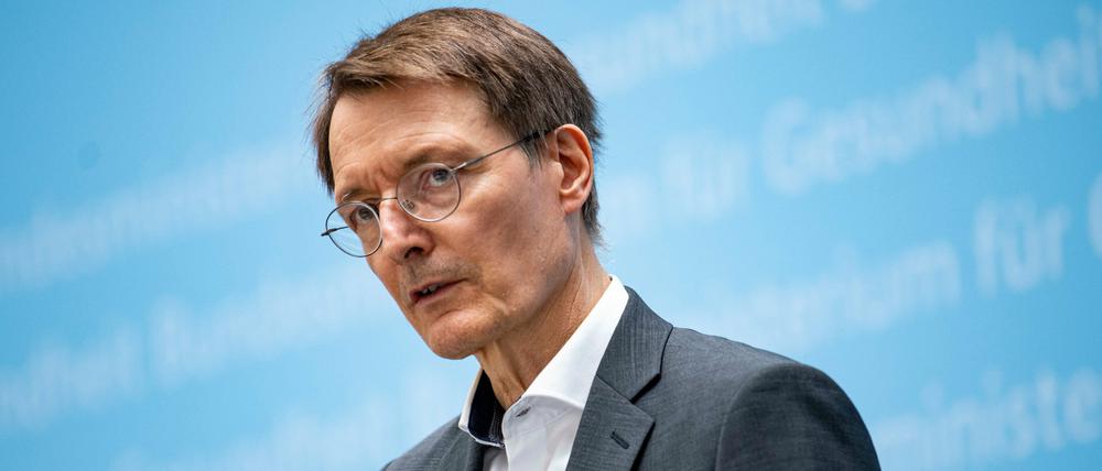 Bundesgesundheitsminister Lauterbach bei einer Pressekonferenz Anfang Juli.