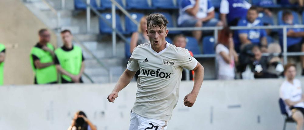 An das Niveau beim 1. FC Union muss sich Tim Skarke erst noch gewöhnen, doch im Testspiel gegen Magdeburg gelang ihm sein erstes Tor.