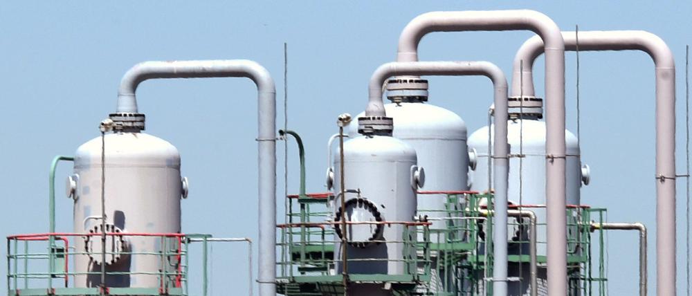 Anlagen für die Speicherung von Gas in Sachsen-Anhalt.