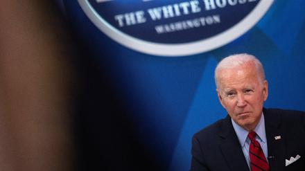 US-Präsident Joe Biden während einer Konferenz.