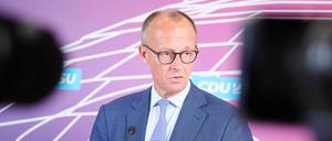  Friedrich Merz Vorsitzender der CDU/CSU-Bundestagsfraktion während der Pressekonferenz vor der Fraktionssitzung von CDU/CSU im Deutschen Bundestag am 05.07.2022 in Berlin.