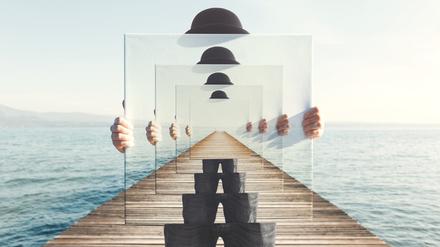 surreal enigmatic picture on canvas