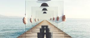surreal enigmatic picture on canvas