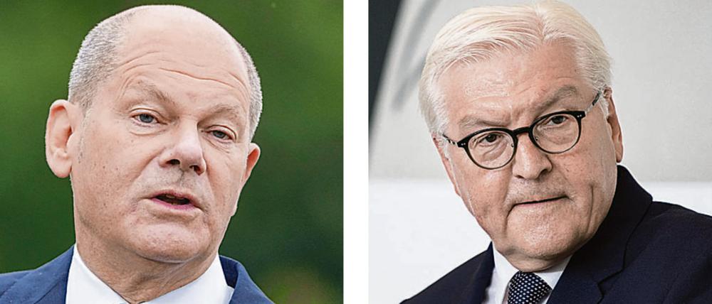 Interview-Auftakt: Bundeskanzler Olaf Scholz (l.) ist am Sonntag zu Gast beim „Bericht aus Berlin“ im Ersten. Bundespräsident Frank-Walter Steinmeier eröffnet die Interviewreihe in der ZDF-Sendung „Berlin direkt“. 