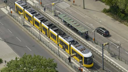 Die Allee der Kosmonauten in Berlin-Marzahn.