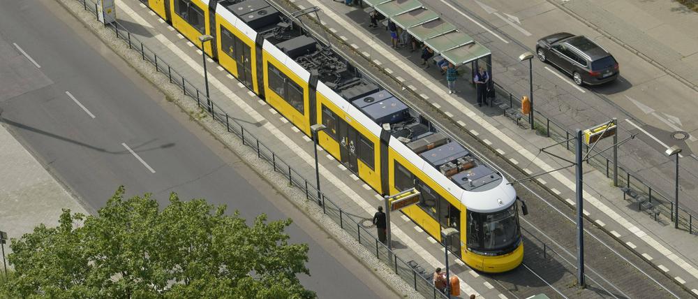 Die Allee der Kosmonauten in Berlin-Marzahn.